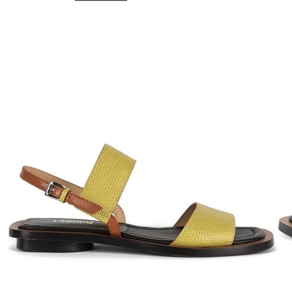 LABUCQ Charlie Lizard Embossed Leather Slingback Sandal - Picture 4 of 9